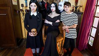 Addams Family Orgy with Audrey Noir and Kate Bloom at Family Strokes